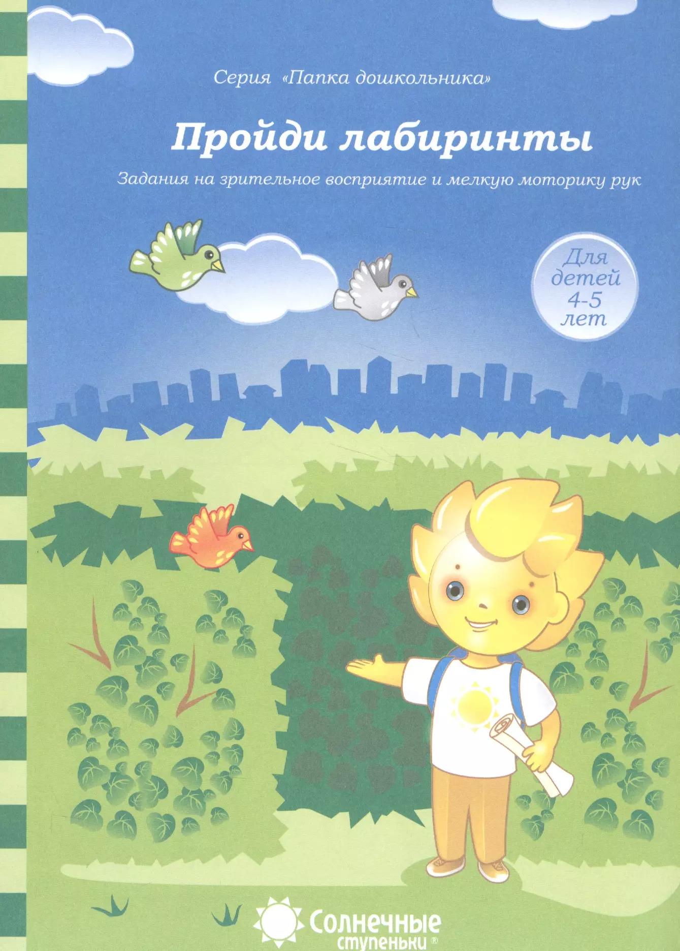 Пройди лабиринты Задания на зрит. Восприят. и мелкую моторику рук (4-5л.) (мПапкаДошк) (папка)