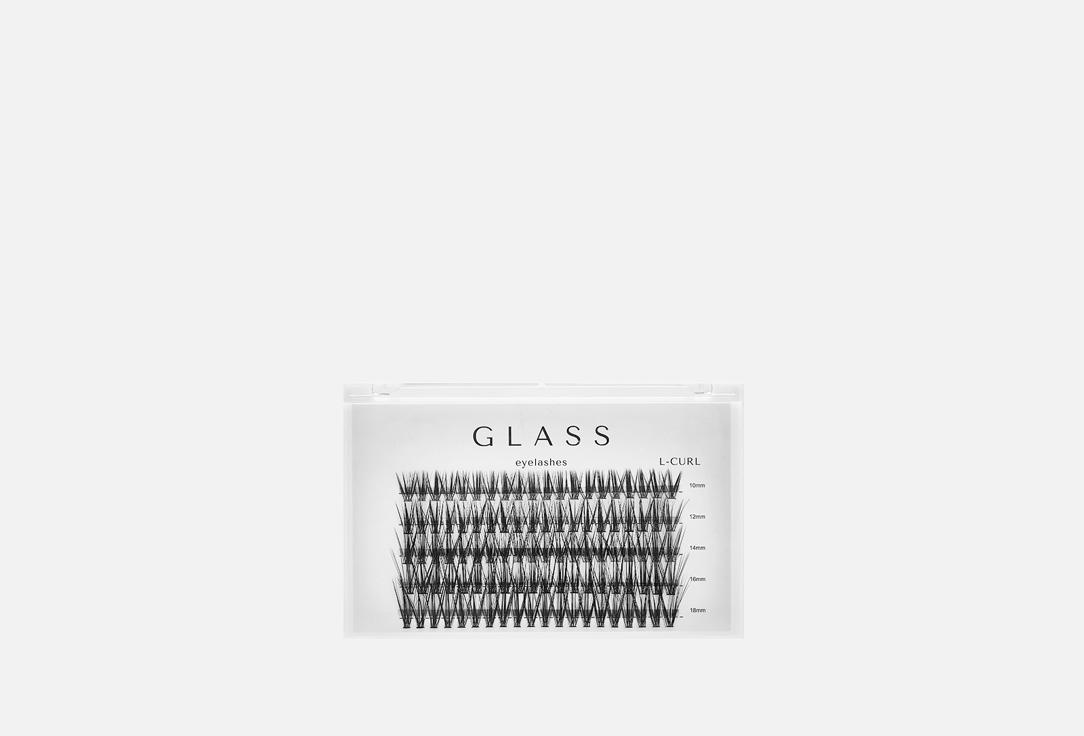 GLASS EYELASHES | Individual eyelashes L curl 30D 10-18 mm mix. 100 шт