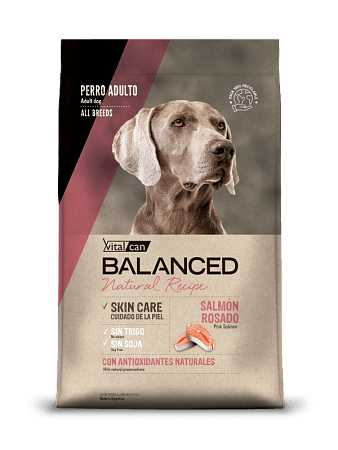 Vitalcan Balanced Dog Adult Natural Recipe сухой корм для взрослых собак с розовым лососем