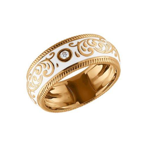 Золотое кольцо с эмалью