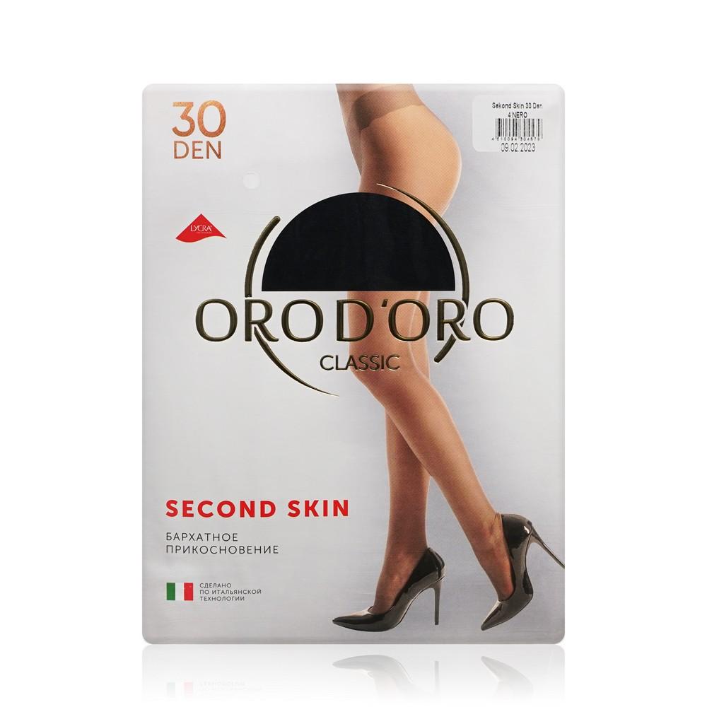 Женские колготки Orodoro Second Skin 30den Nero 4 размер