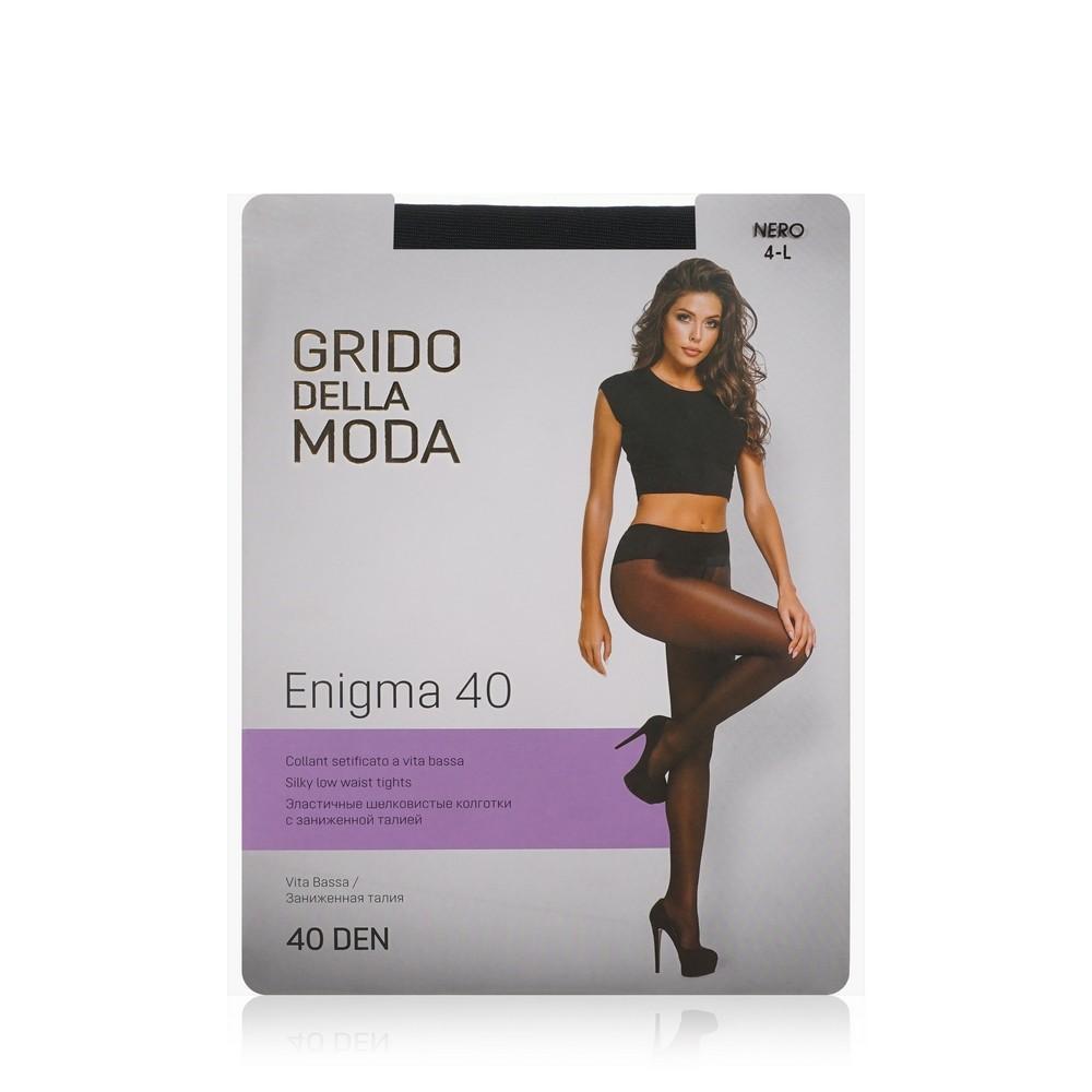 Женские колготки Grido della Moda Enigma с заниженной талией 40den Nero 2 размер