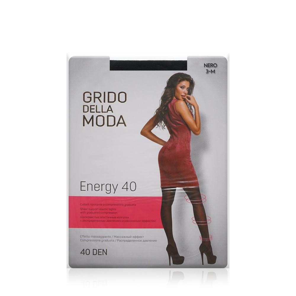 Женские колготки Grido della Moda Energy с массажным эффектом 40den Nero 3 размер