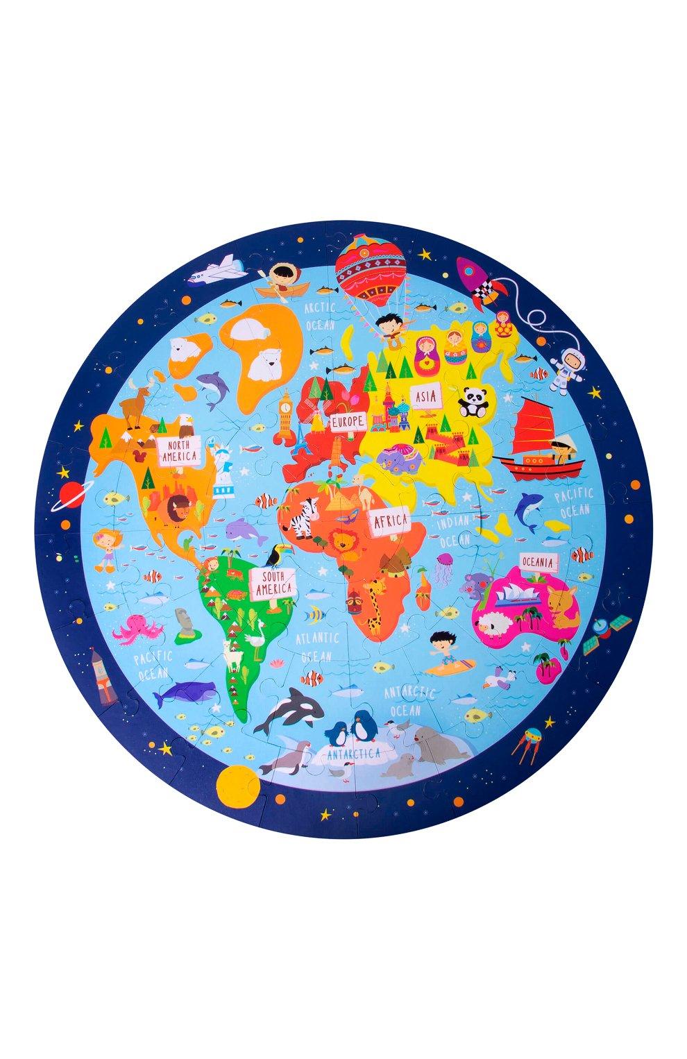 Круглый пазл Карта мира