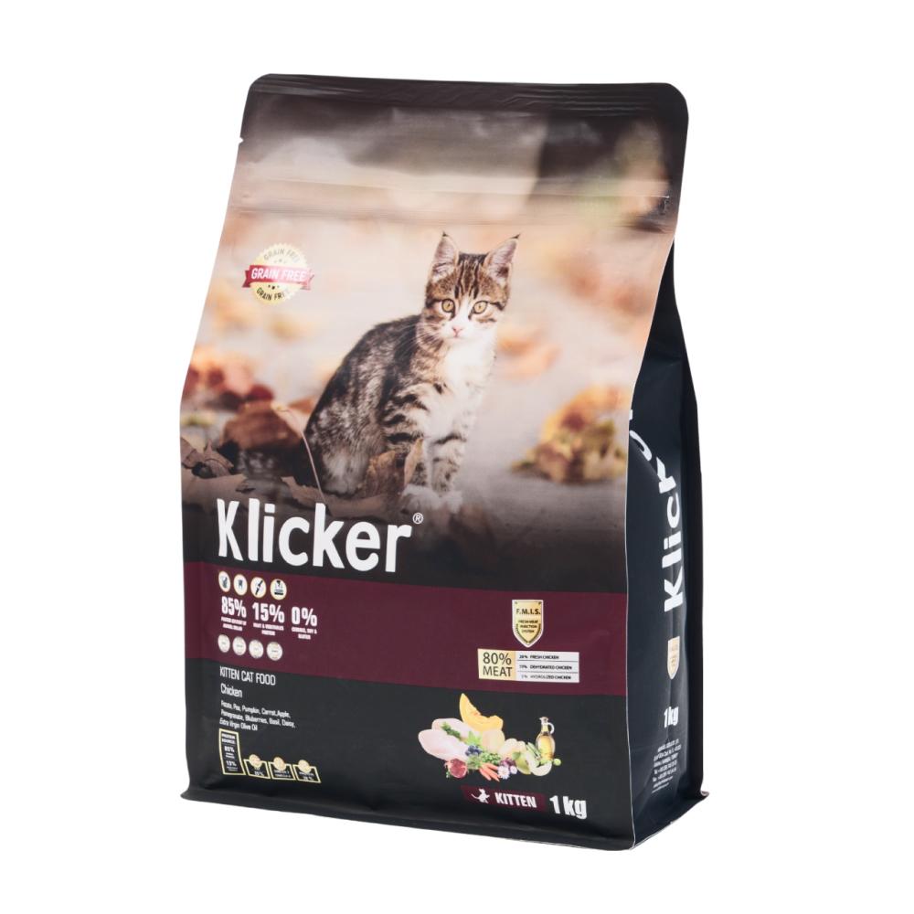 KLICKER Kitten Cat Food Сухой корм для котят, с курицей, 1 кг