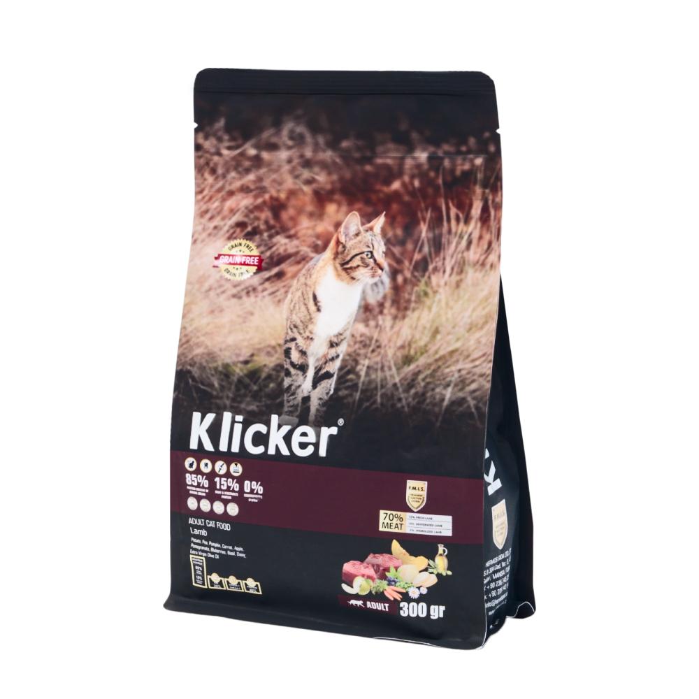 KLICKER Adult Cat Food Сухой корм для кошек, с ягненком, 0,3 кг