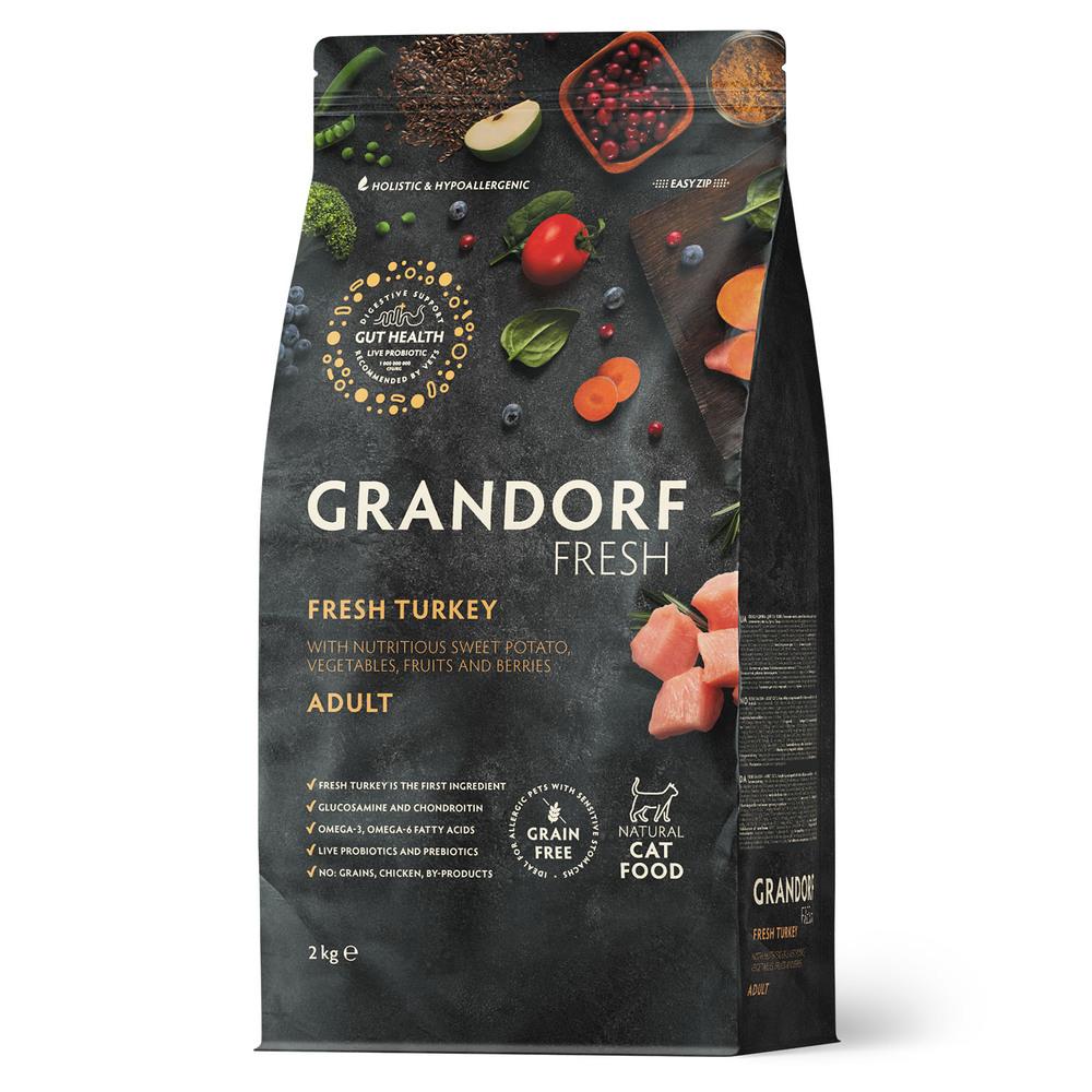 Grandorf Fresh Сухой корм для кошек, с индейкой и бататом, 2 кг