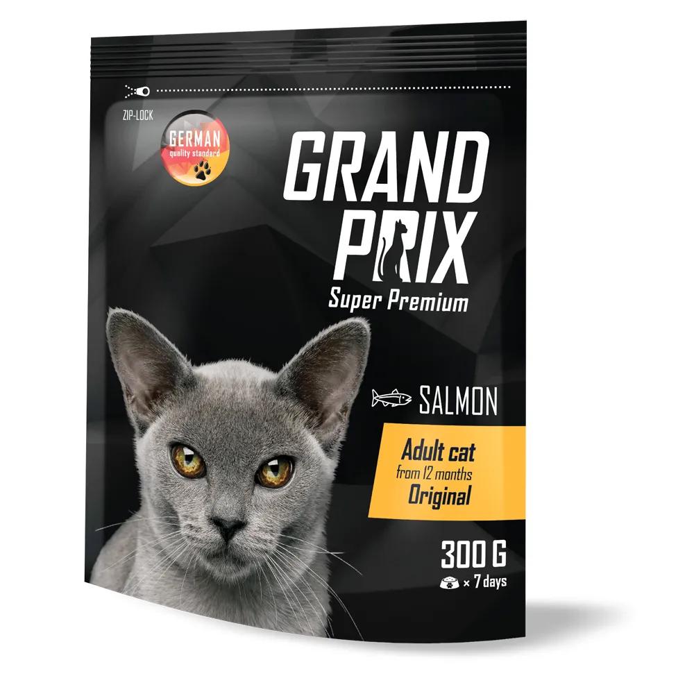 Grand Prix Super Premium Сбалансированный сухой корм для кошек всех пород, с лососем, 300 гр.