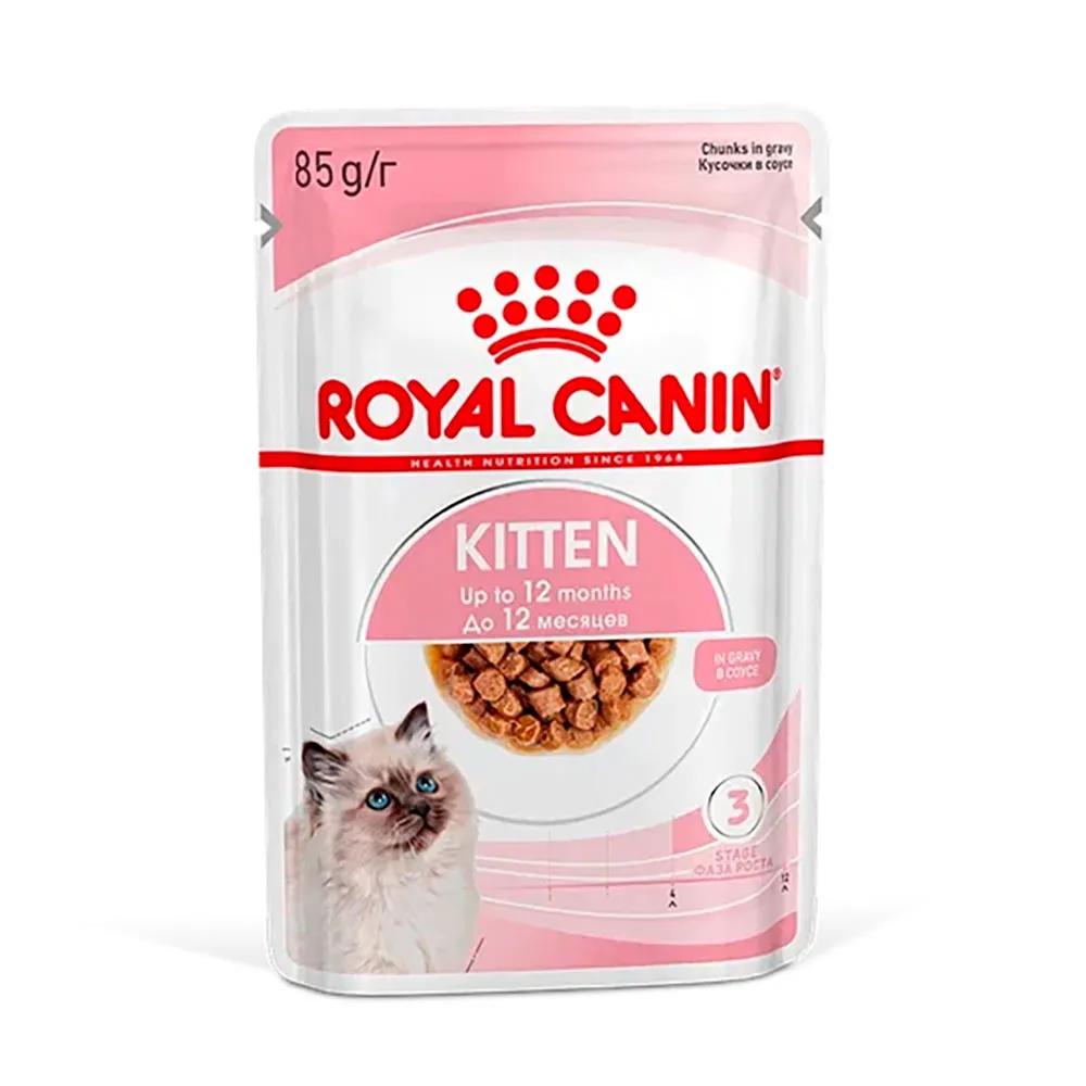 Royal Canin Kitten Влажный корм (пауч) для котят от 4 до 12 месяцев, кусочки в соусе, 85 гр.