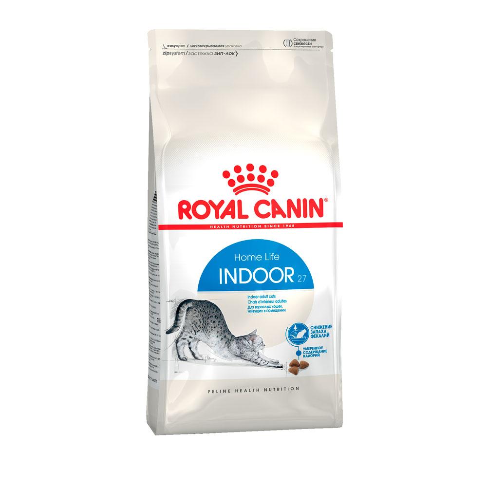 Royal Canin Indoor 27 Home Life Сухой корм для домашних кошек в возрасте от 1 до 7 лет, 4 кг