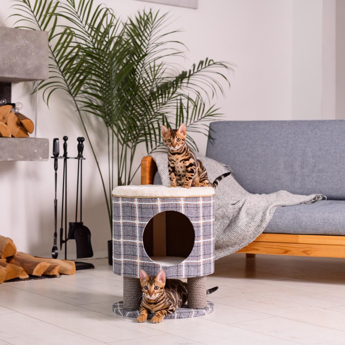 Petmax Дом-когтеточка (40х40х48 см) для кошек