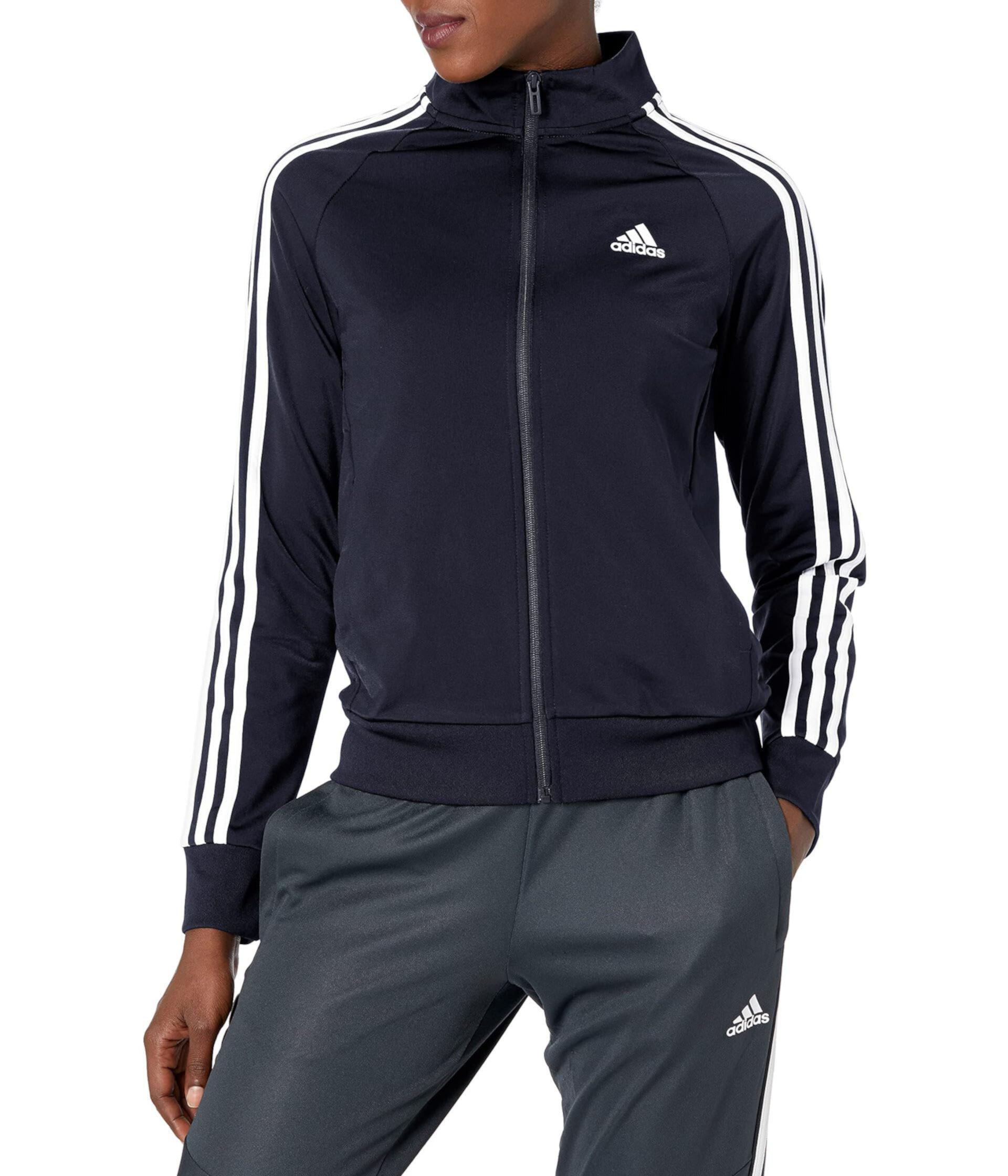 Женская Толстовка Adidas Plus Size Essentials Warm-Up 3-Stripes Track Jacket