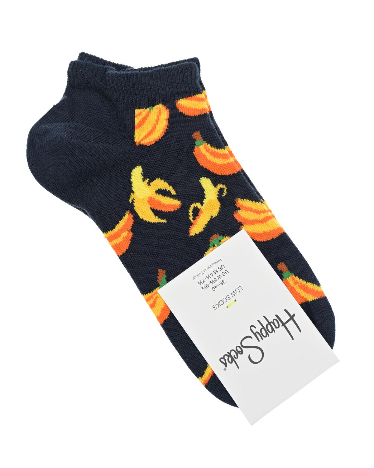 Спортивные носки с принтом "бананы" Happy Socks