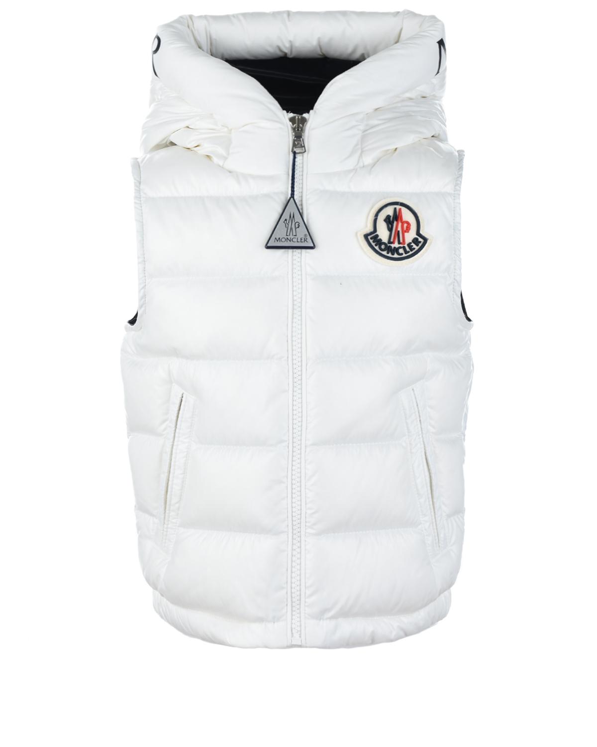 Белый пуховый жилет Moncler