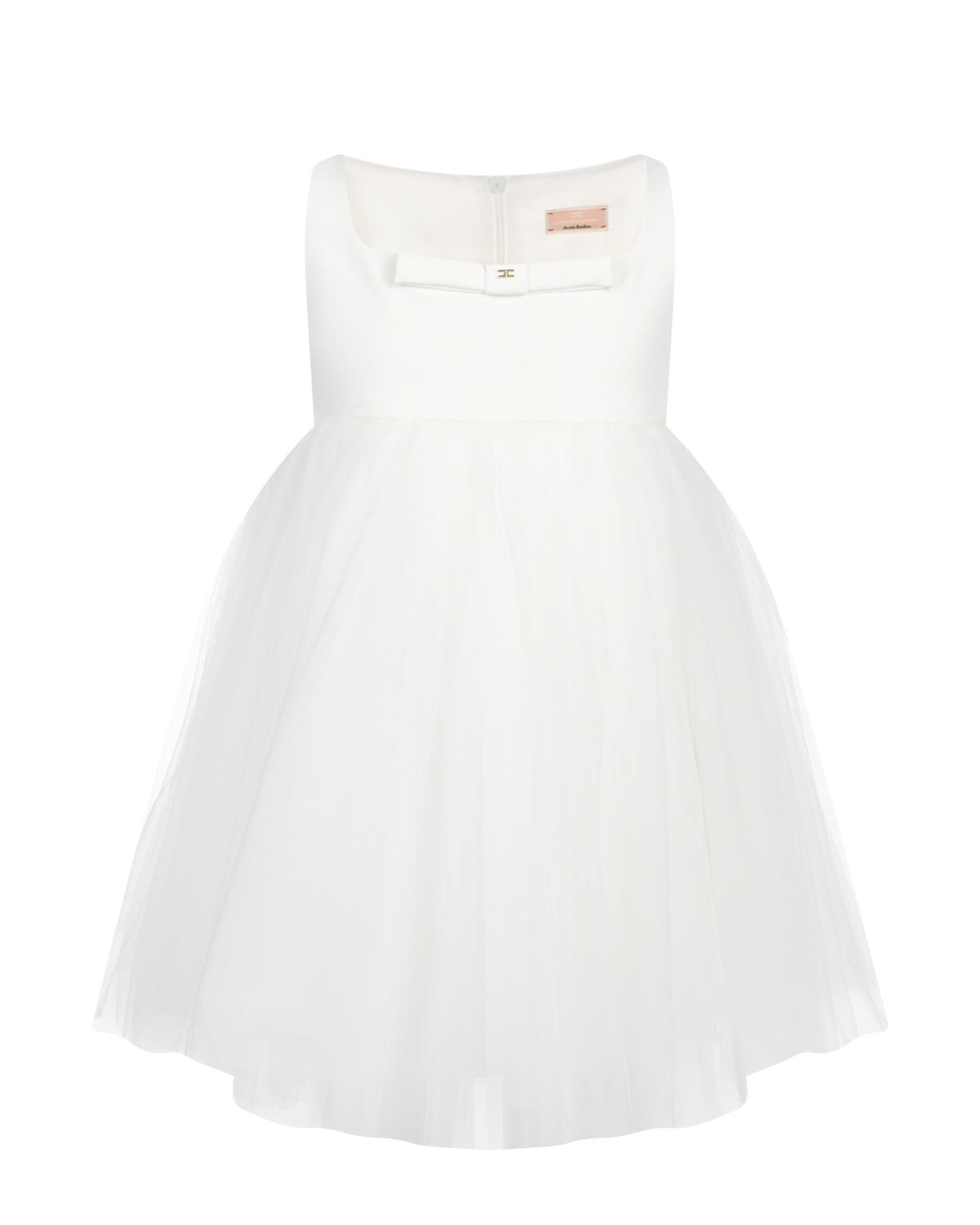 Белое платье с пышной юбкой Elisabetta Franchi la mia bambina