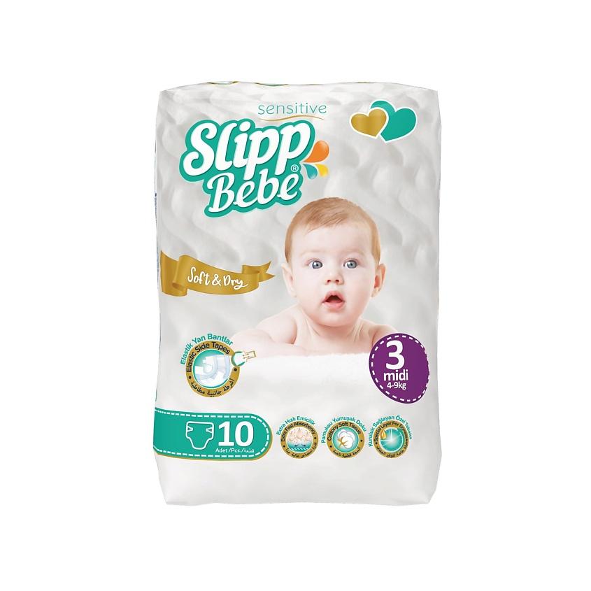 SLIPP BEBE | SLIPP BEBE Подгузники для детей № 3. цвет: Белый, 10 шт