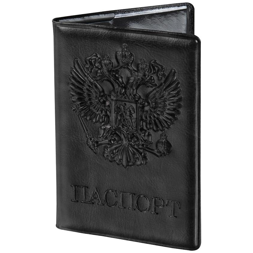 STAFF Обложка для паспорта Герб. Черный