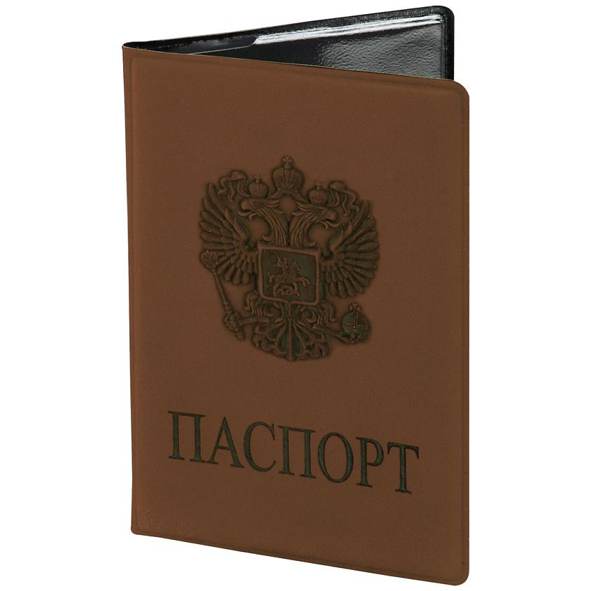 STAFF Обложка для паспорта Герб. Коричневый