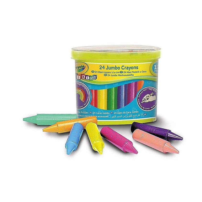 CRAYOLA Смывемые восковые мелки для малышей  Mini Kids Thick Wax Crayons. 24 шт.