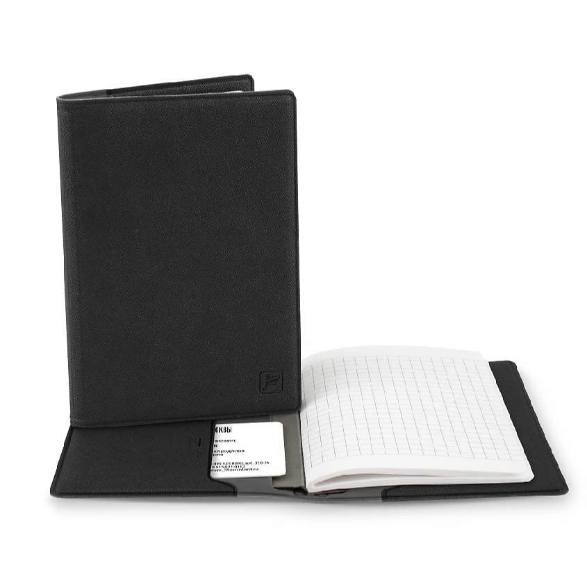 FLEXPOCKET | FLEXPOCKET Записная книжка с листами в клетку и сменной обложкой из экокожи. цвет: Черный