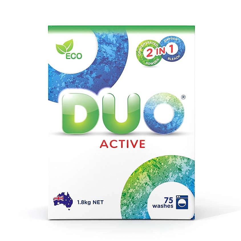 DUO Active Стиральный порошок для стирки белого и цветного белья. 1800 г