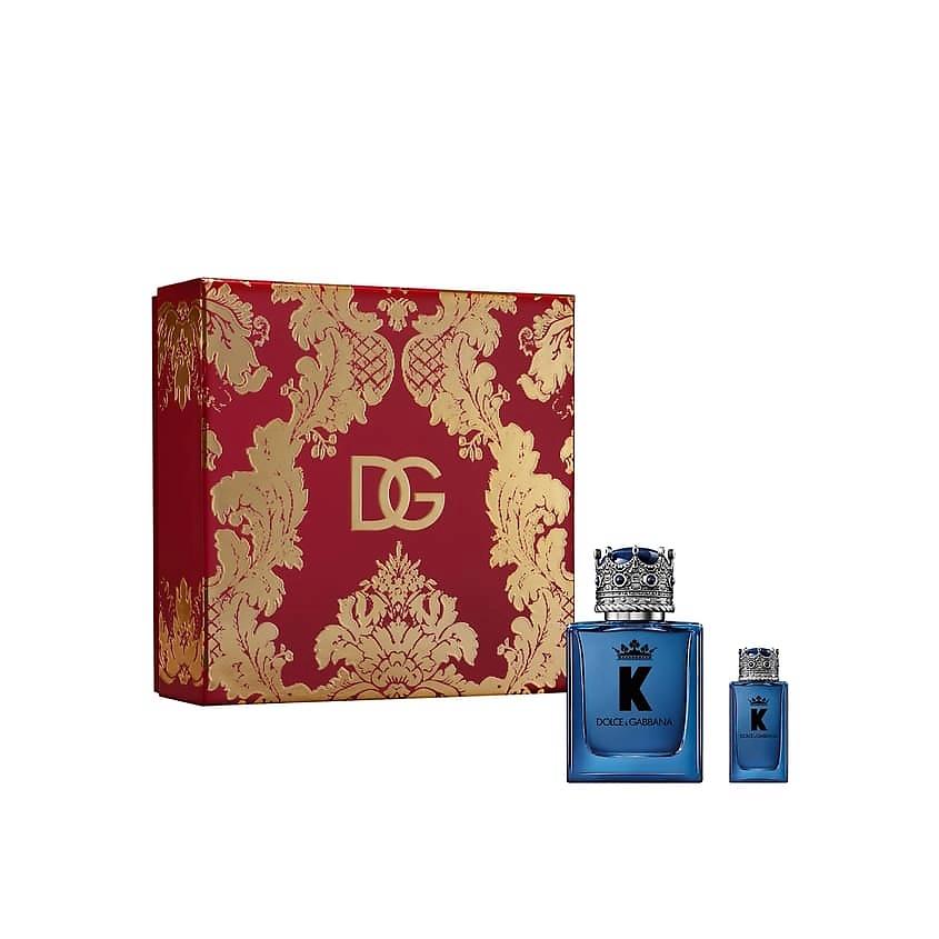 DOLCE&GABBANA Подарочный набор мужской K by Dolce&Gabbana. Парфюмерная вода, спрей 50 мл + Парфюмерная вода, миниатюра 5 мл