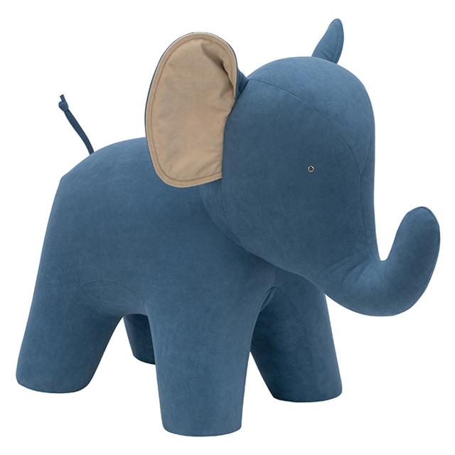пуф Leset Elephant 400x950x750мм синий/белый