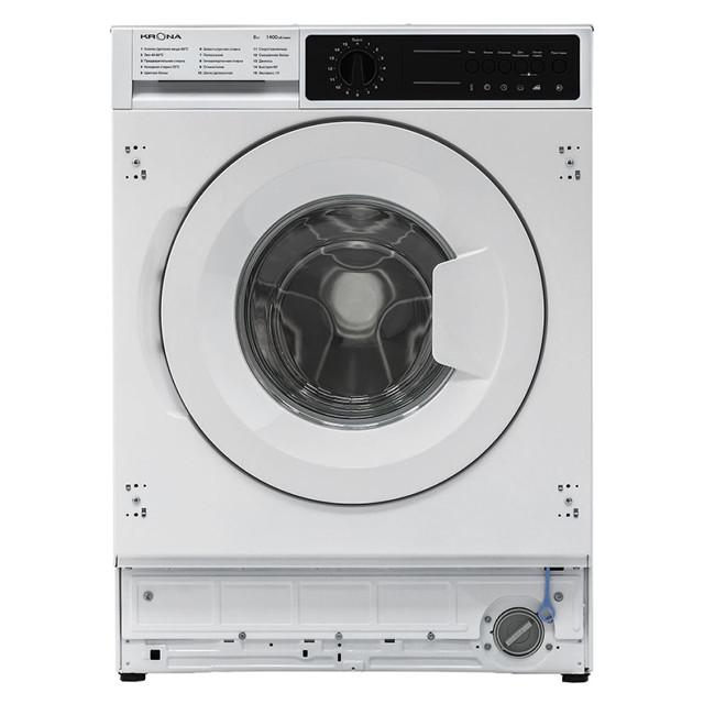 машина стиральная встраиваемая KRONA KALISA 1400 8K WHITE 8кг/1400об
