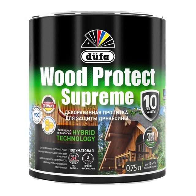 средство деревозащитное DUFA Wood Protect Supreme 0,75л бесцветный, арт.МП00-008333