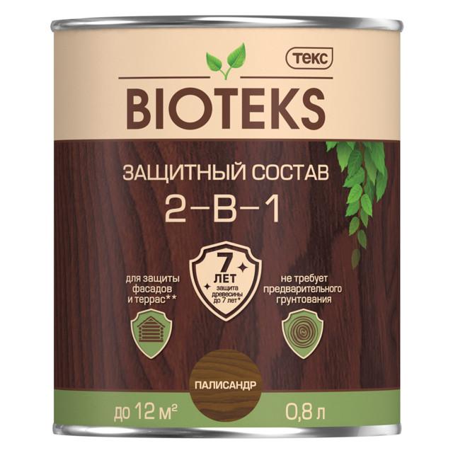 средство деревозащитное TEKC Bioteks 2-в-1 0,8л палисандр, арт.700008207