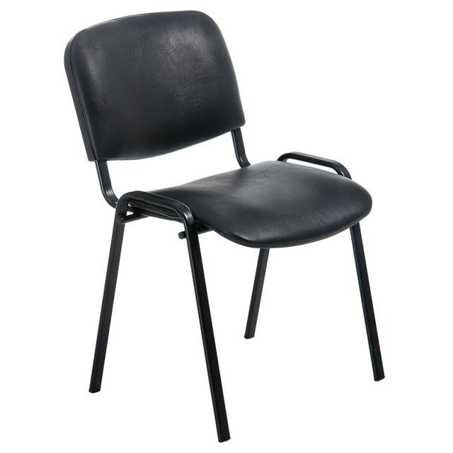 стул офисный Изо 530х600х810мм искусственная кожа/металл черный
