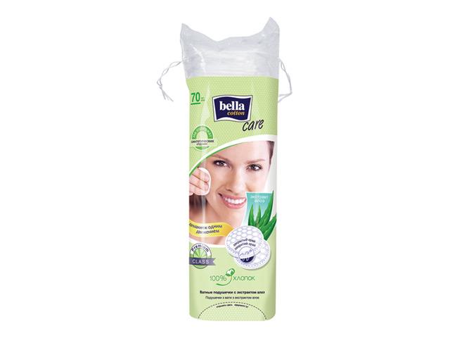 диски ватные BELLA Cotton Care с экстрактом алоэ, 70 шт