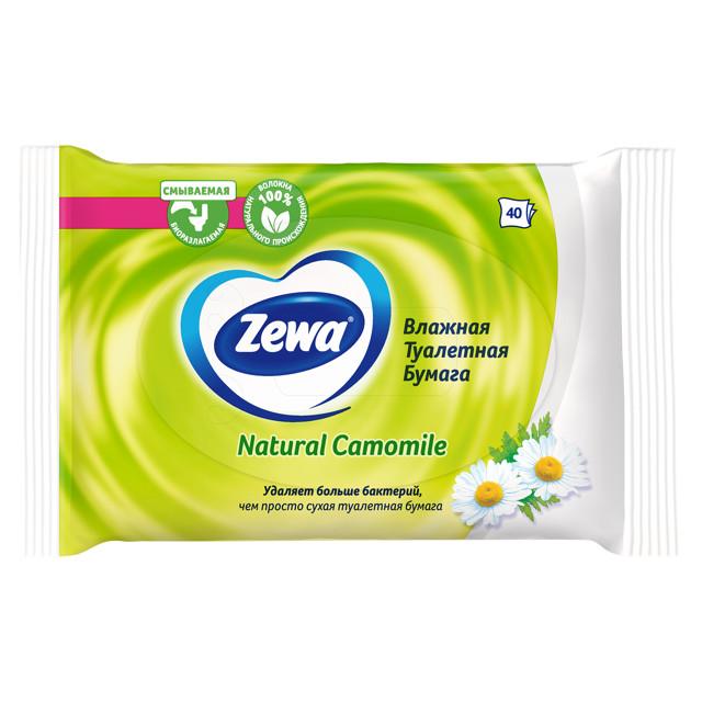 бумага туалетная Zewa Camomile влажная 40шт