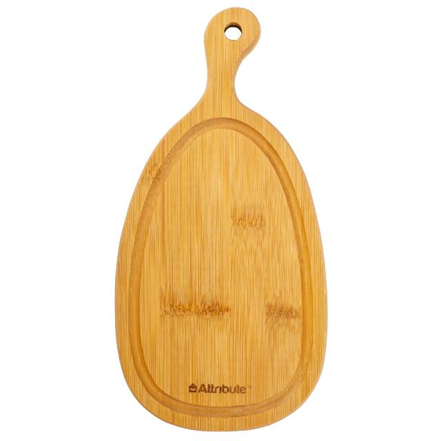 доска разделочная ATTRIBUTE Bamboo curve 28x14x1,5см овальная бамбук