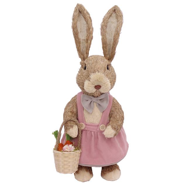 садовая декоративная фигура Кролик с корзиной SY233502B