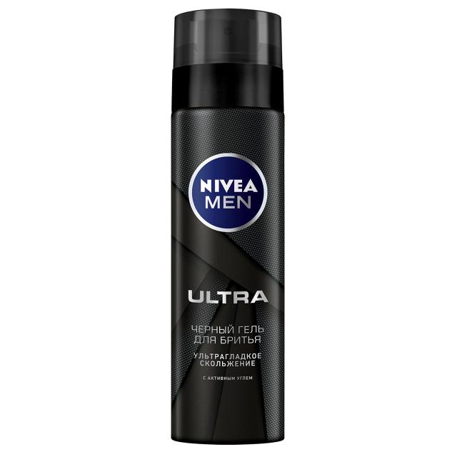 гель для бритья NIVEA Ultra черный, 200 мл