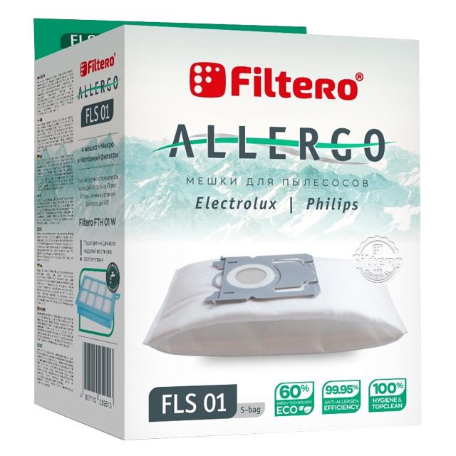 пылесборники FILTERO FLS 01 4 Allergo для Electrolux, Philips