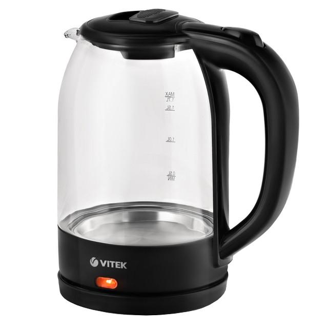 чайник VITEK VT-7092 2200Вт 1,7л стекло черный