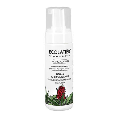 Пенка для умывания `ECOLATIER` ORGANIC ALOE VERA очищение и увлажнение (для чувствительной кожи) 150 мл