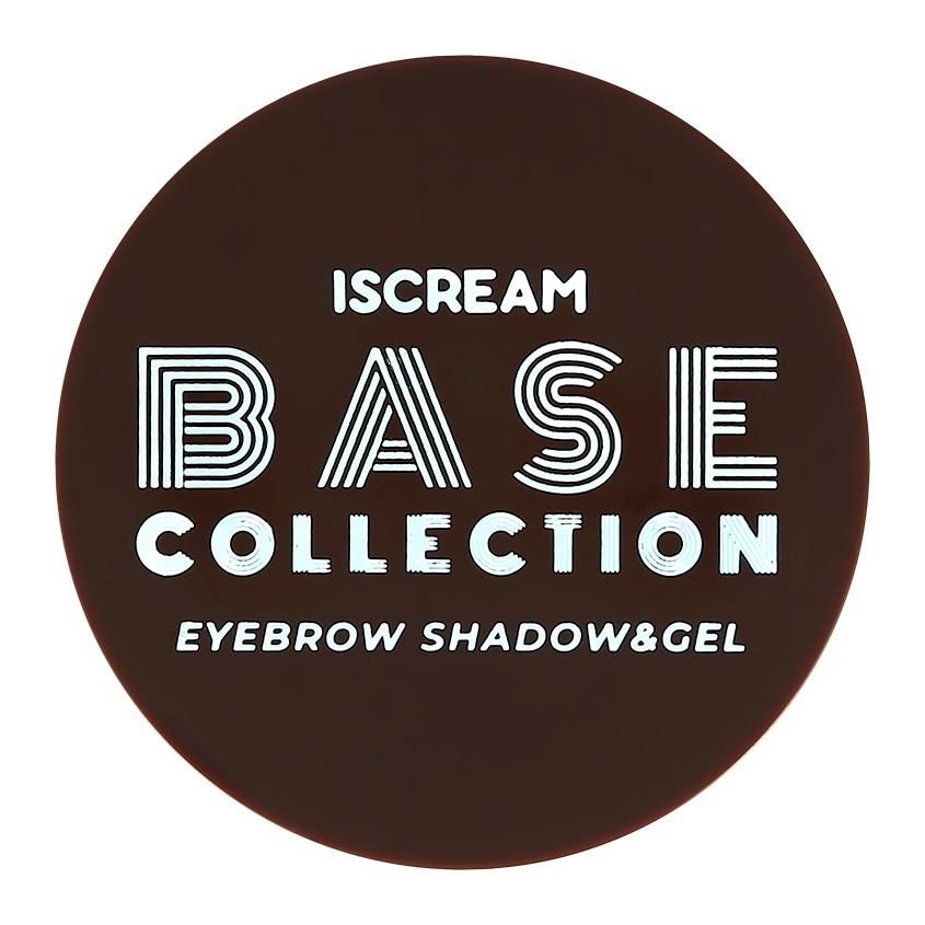 Тени и гель для бровей `ISCREAM` BASE 2 в 1 тон 03 (nature brown)