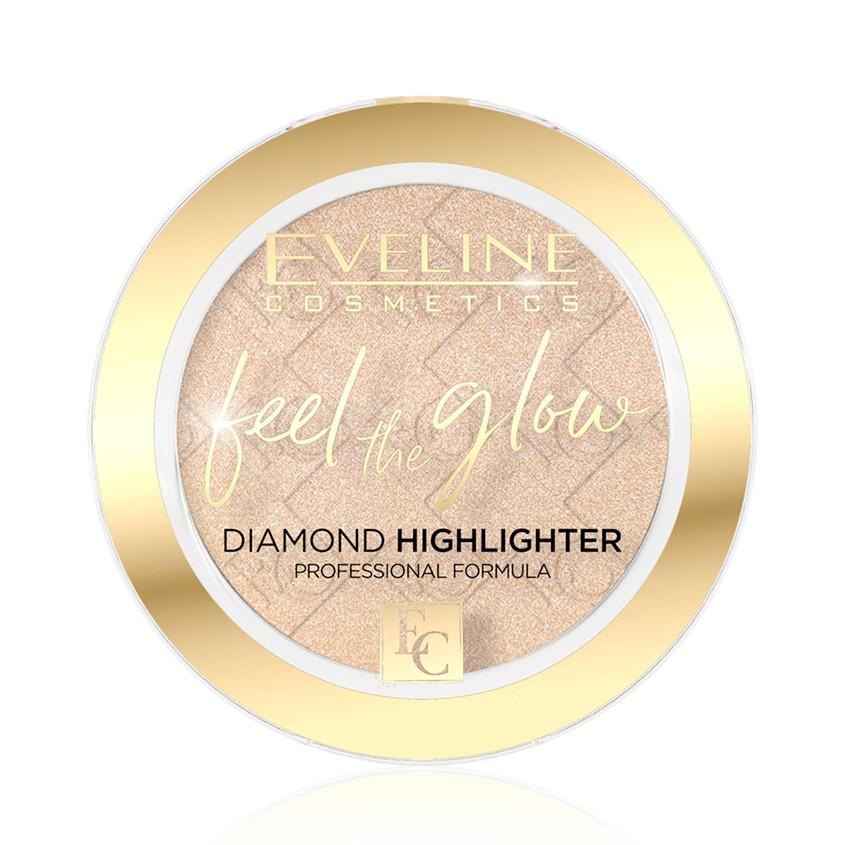 Хайлайтер для лица `EVELINE` FEEL THE GLOW тон 20 gold luminous