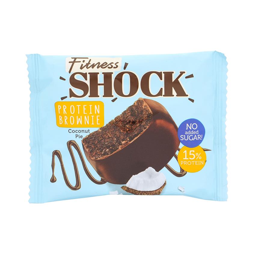 Печенье глазированное `FITNES SHOCK` Брауни Кокосовый пирог 50 г