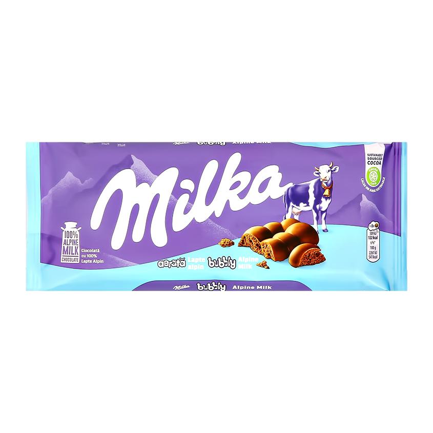 MILKA | Шоколад `MILKA` Bubbly Milk молочный 90 г