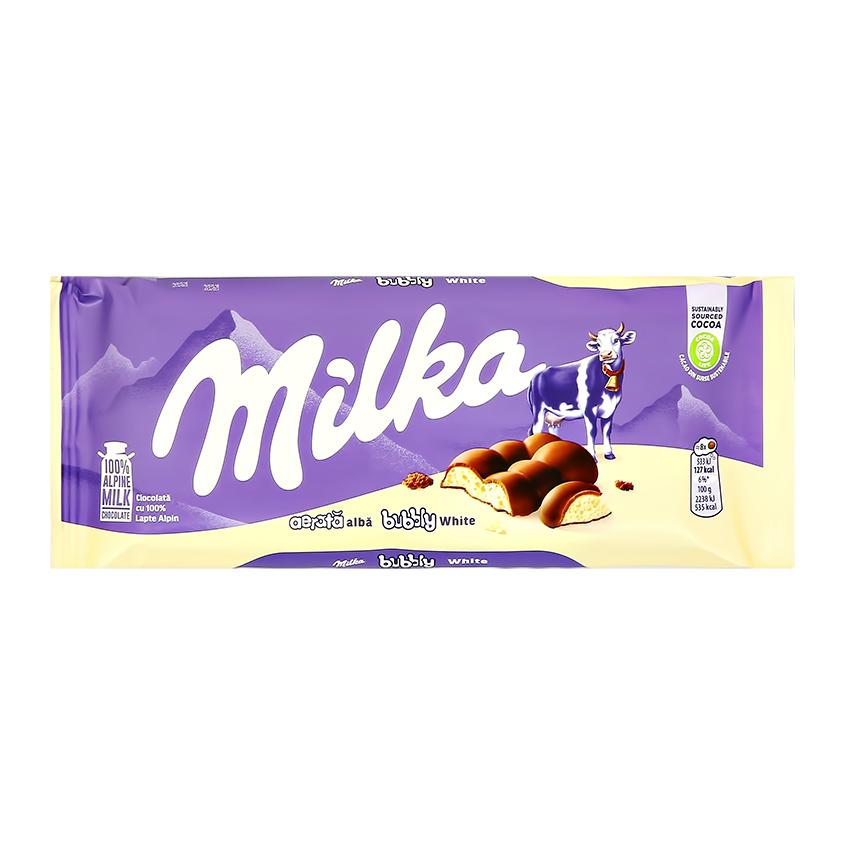 MILKA | Шоколад `MILKA` Bubbly White белый 95 г