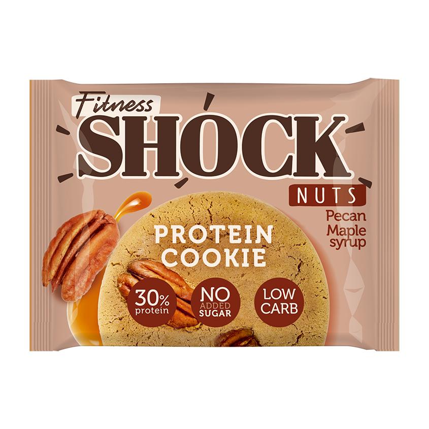 FITNES SHOCK | Печенье неглазированное `FITNES SHOCK` Пекан-кленовый сироп 40 г