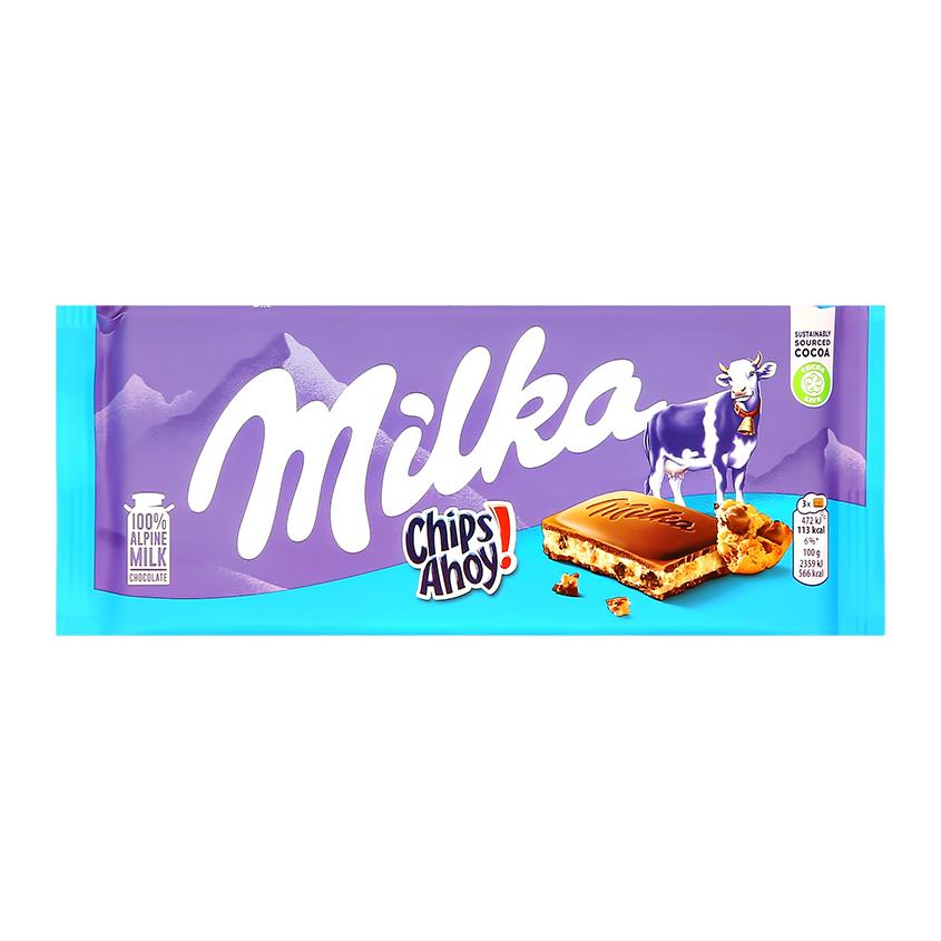 MILKA | Шоколад `MILKA` Chips Ahoy с кусочками печенья 100 г