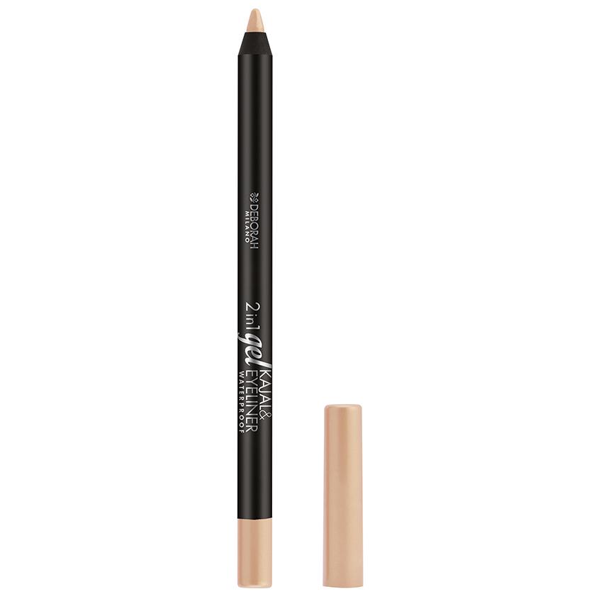 Карандаш для глаз `DEBORAH` 2 IN 1 GEL KAJAL & EYELINER PENCIL гелевый тон 06 сливочный