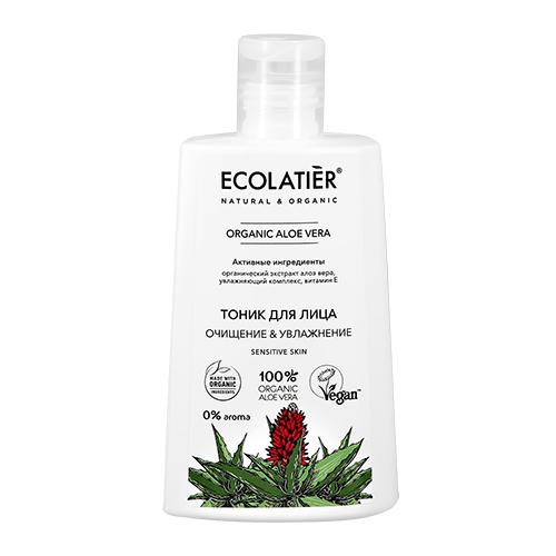 Тоник для лица `ECOLATIER` ORGANIC ALOE VERA очищение и увлажнение (для чувствительной кожи) 250 мл