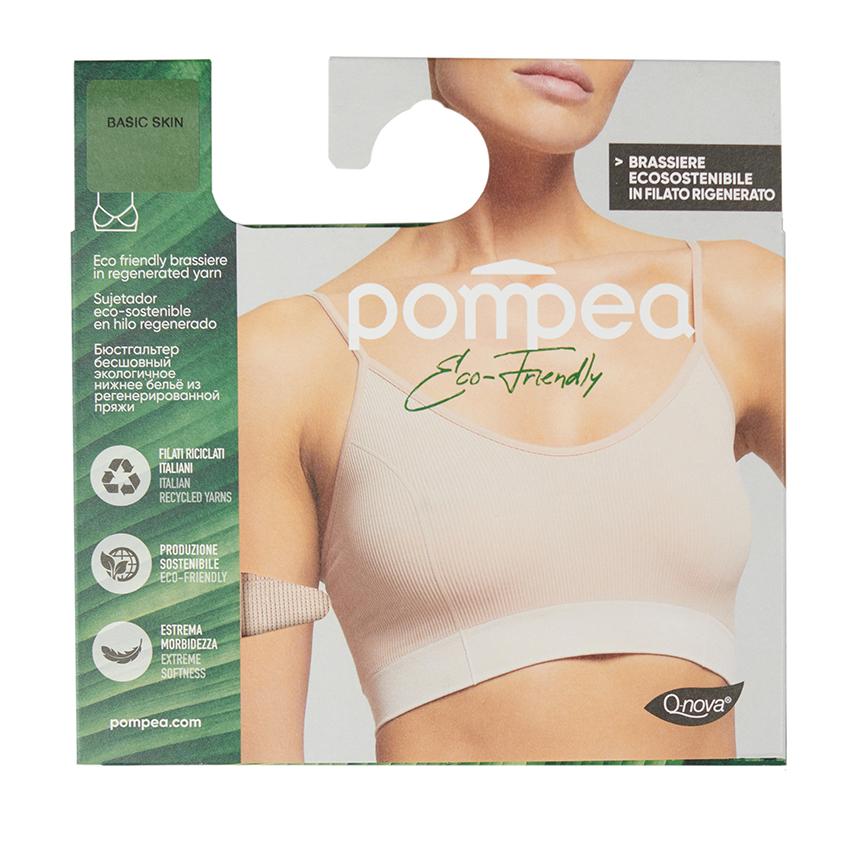 POMPEA | Топ женский `POMPEA` ECO FRIENDLY на тонких бретельках S/M, SKIN